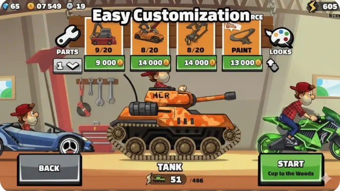 you can easily customize your vehicles