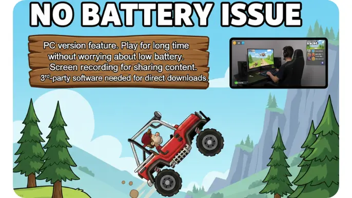 Hill Climb Racing Download for PC (Windows 8/10/11) Official & Mod APK Guide 4 no battery issue