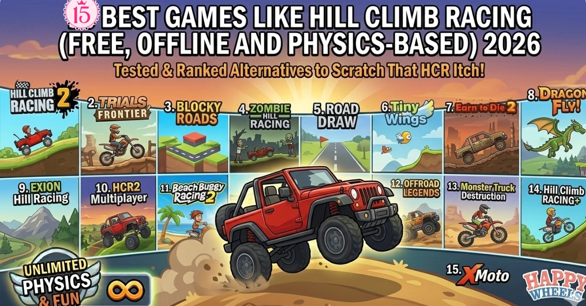top 15 best vehicles like hill climb racing