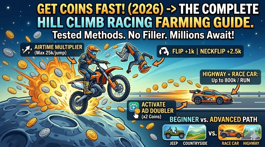 Hill Climb Racing coin farming