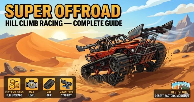 super offroad hill climb racing guide.
