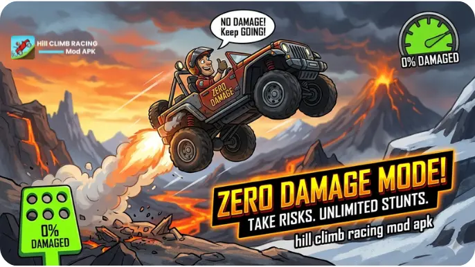 Hill Climb Racing Mod APK V1.69.1 2026 Unlimited Money and Diamonds 10 zero damage feature