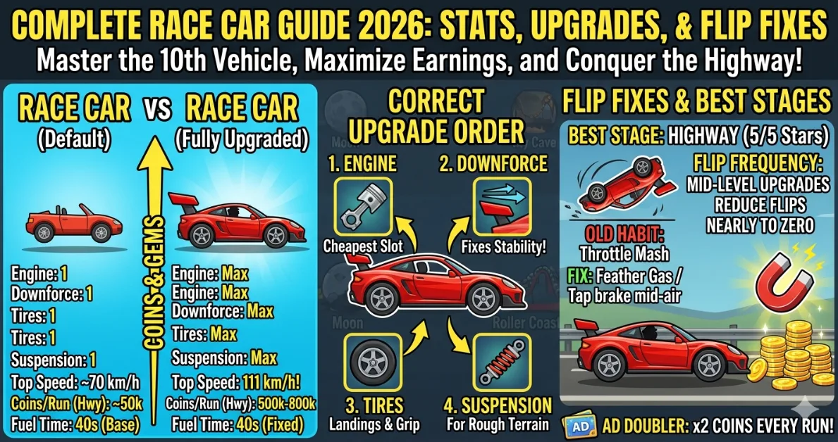 race car hill climb racing game