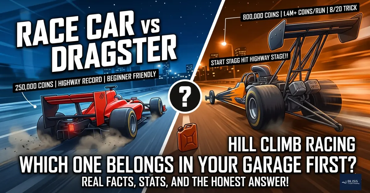 dragster vs race car hill climb racing