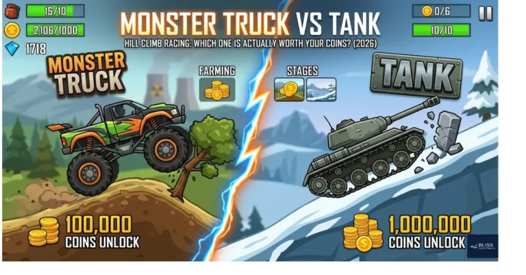 monster truck vs tank hill climb racing