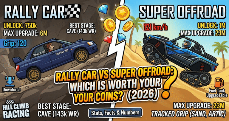 Rally Car vs Super Offroad in Hill Climb Racing: Which One Is Actually Worth Your Coins? 16 rally car vs super offroad